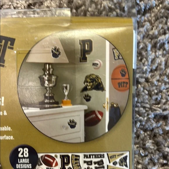 3/$15 Vintage Pitt Peel and Stick Wall Decals University of Pittsburgh Panthers - Picture 4 of 5